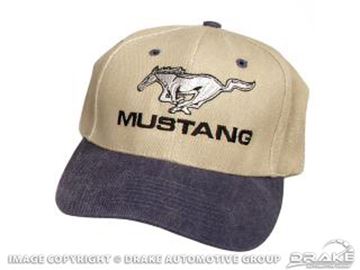 Picture of Mustang Hat (Blue & Khaki) : HAT-M-B/K