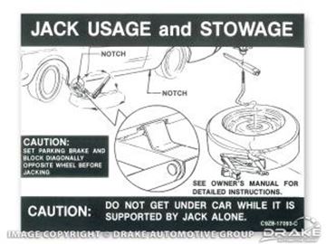 Picture of Jack Instructions (Regular Wheel) : DF-78