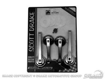 Picture of 65-67 Fastback Door Handle & Window Crank Kit (Late 1965) : KIT-DH-3