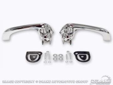 Picture of 64-66 & 69-70 Door Handles (polished chrome) : C4DZ-6222404/5A