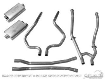 Picture of 1964-68 Mustang Dual Exhaust Kit (Complete system, standard manifolds w/o resonaters, no clamps or hangers) : C5ZZ-5246/30-K