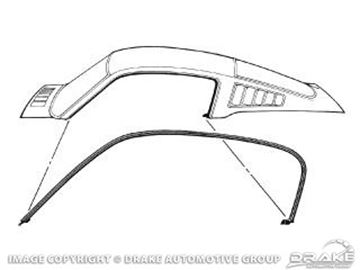 Picture of 65-66 Fastback Roof Rail Seal : C5ZZ-6351222/3C