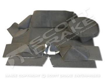 Picture of 67-68 Fastback trunk carpet black : TMK-FB-67-BK
