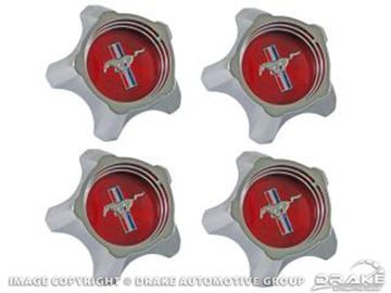 Picture of 1967 Styled Steel Hubcaps (Red Design Set of 4) : C7ZZ-1130-RK