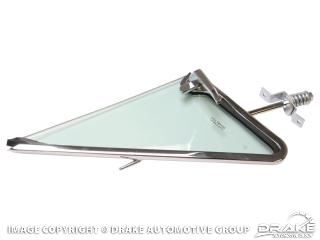 Picture of 1967 Mustang Vent Window Frame & Door Glass Run Assembly-RH Tinted : C7ZZ-6521608-TK