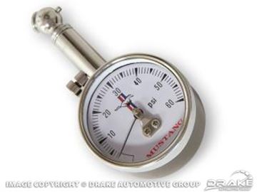 Picture of Mustang Tire Pressure Gauge with Classic Mustang Logo and Case. : TG-2