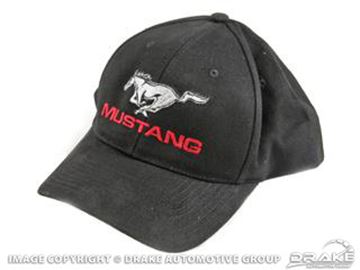 Picture of Mustang Cap (Black & Silver) : HAT-M-BK/SIL
