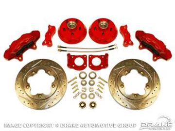 Picture of Disc Brake Conversion Kit (Big Brake Kit, 5 lug, 4-piston calipers, slotted rotors, steel braided brake lines, requires 17' wheels) : DBC-6573-BBK17