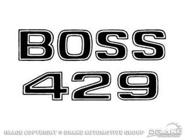 Picture of 69-70 Boss 429 Fender Decal (Black) : DF-225