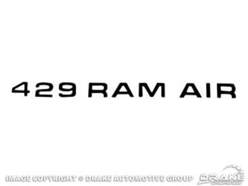 Picture of 1971 429 Ram Air Scoop Decal (Black) : DF-420
