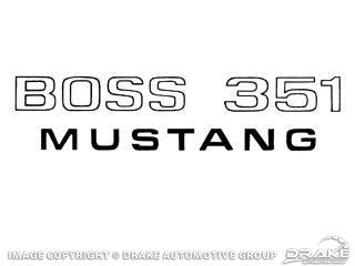 Picture of 1971 Boss 351 Fender Decal (Black) : DF-505