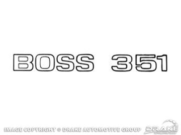 Picture of 1971 Boss 351 Trunk Decal (Black) : DF-507