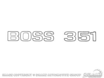 Picture of 1971 Boss 351 Trunk Decal (Argent) : DF-508