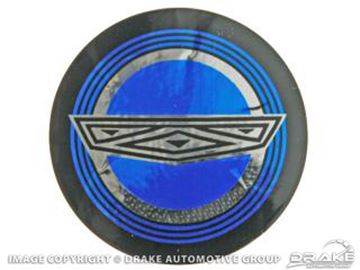 Picture of Mustang Wire Wheel Blue Center Decal : DF-533