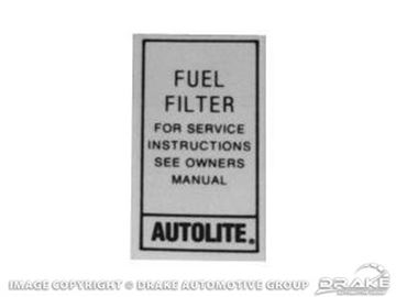 Picture of Autolite Fuel Filter Decal : DF-1123