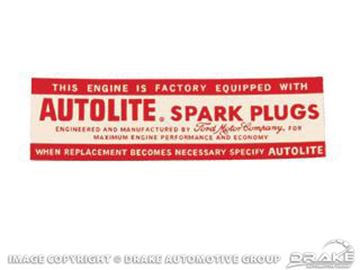 Picture of Air Cleaner Decal (Autolite 8 Cylinder) : DF-160