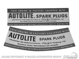 Picture of 64-68 Air Cleaner Decal (Autolite 6 Cylinder) : DF-352