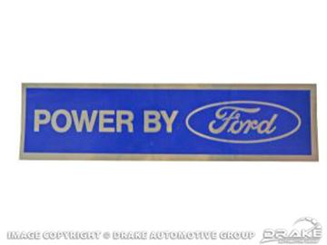 Picture of Powered by Ford Valve Cover Decal (Chrome) : DF-410