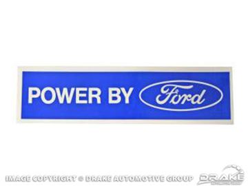 Picture of Powered by Ford Valve Cover Decal (White) : DF-411