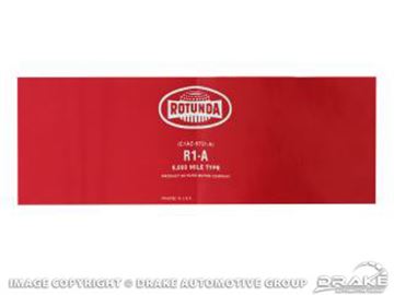 Picture of Rotunda Oil Filter Decal : DF-613