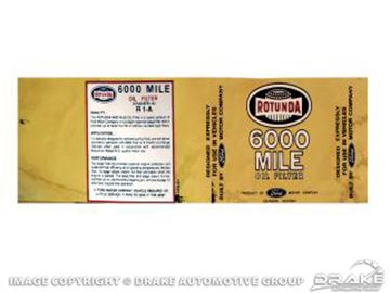 Picture of Ford 6000 Mile Rotunda Oil Filter Decal : DF-647