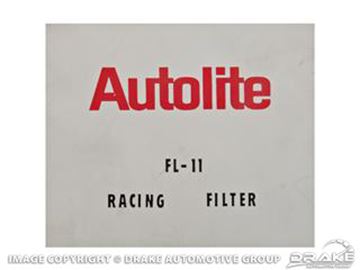 Picture of Autolite F-11 Racing Oil Filter Decal : DF-783