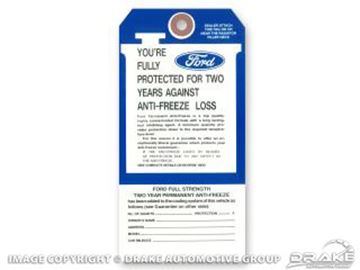 Picture of Ford Antifreeze Tag : DF-700