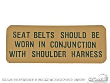 Picture of Shelby Sun Visor Seat Belt Decal : DF-343