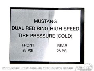 Picture of Red Ring Tire Pressure Decal : DF-463