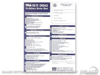 Picture of Shelby GT350 Pre-Delivery Sheet : DF-660