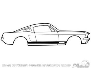 Picture of 65-66 GT Stripe Kit (Black) : C5ZZ-6520000-A