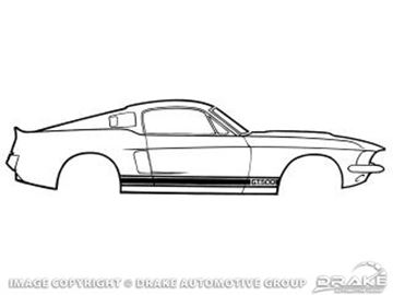 Picture of 1966 Shelby GT350/500 Stripe Kit (Hertz Gold) : S2MS-16224-G