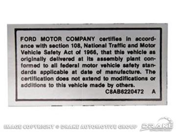 Picture of Saftey Act Decal : DF-168
