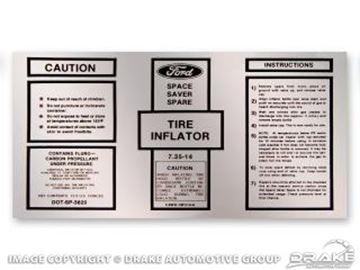 Picture of Space Saver Inflator Bottle Decal : DF-812