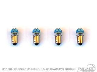 Picture of 1964-68 Mustang Instrument Panel LED Replacement Bulbs (Blue 1895, set of 4) : SD-1895-BL