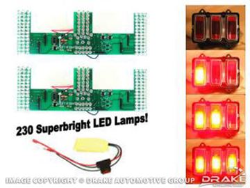 Picture of 1969 Mustang LED Sequential Tail Light Kit (Easy Install) : SD-6003-UB