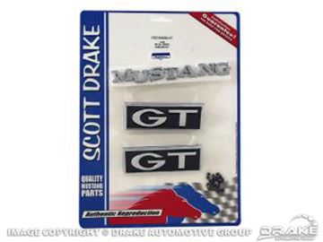 Picture of 1968 Emblem Kit GT (All bodystyles) : C8ZZ-6540282-GT