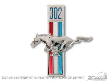 Picture of 1968 302 Running Horse Fender Emblems (LH) : C8ZZ-16229-A
