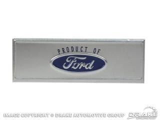Picture of 68-73 Door Sill Scuff Plate Emblem (Blue) : C8ZZ-6513208-T