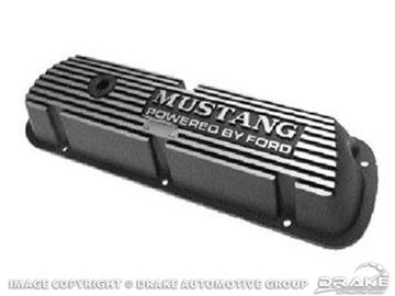 Picture of Aluminum Valve Cover Mustang Block Letters : C5ZZ-6A582-A/B