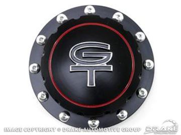 Picture of Billet Fuel Cap (Black, GT Emblem) : B-9030-GT-BK