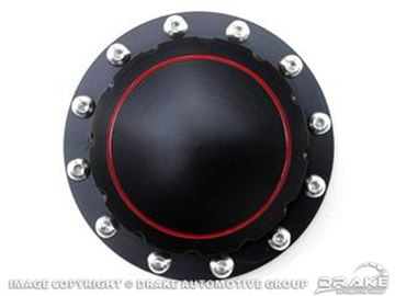 Picture of Billet Fuel Cap (Black, Plain Face) : B-9030-P-BK