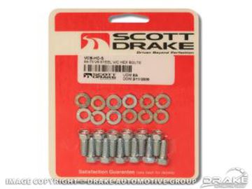 Picture of 64-73 V8 Steel v/c hex bolts : VCB-HC-S