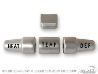 Picture of 65-6 Heater knob set satin : C5DZ-18519-KS