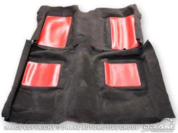 Picture of Mach 1 Carpet Kit (Black with Red Inserts) : CAR69-M-BK/RD