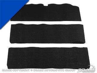 Picture of 65-68 Fold-Down Seat Carpet (Bright Blue 80/20) : FD-65-BB