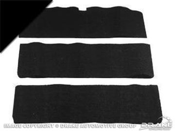 Picture of 65-68 Fold-Down Seat Carpet (Black, 100% Nylon) : FD-65-BK-N
