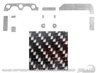 Picture of Dash Panel Applique (11 Piece, Carbon Fiber, Standard) : DA-66-S-C