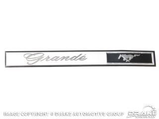 Picture of 1969-70 Mustang Dash Emblem ('Grande', insert only) : C9ZZ-6304460-GI