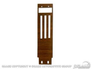 Picture of 1968 Dash Panel Heater Control Plate Insert, Metal backed woodgrain : C8ZZ-6504410-HC